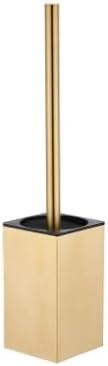 Stainless Steel Toilet Brush Holder with Brushed Gold Finish