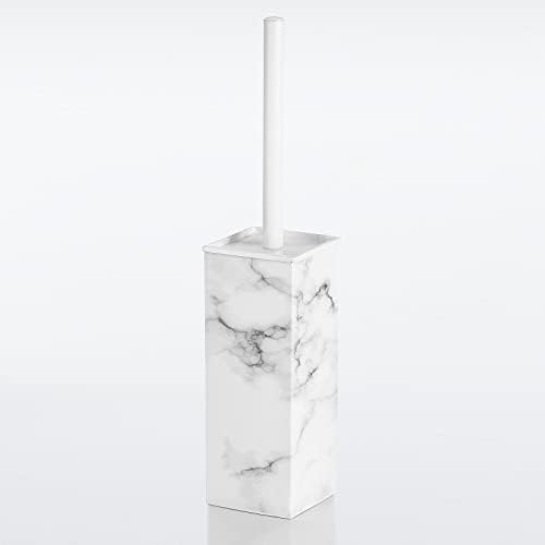 mDesign Steel Square Toilet Brush and Holder 1