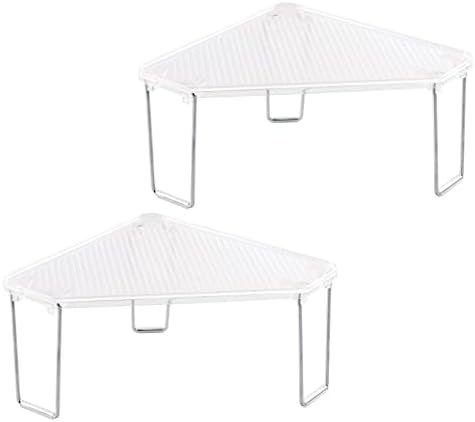 mDesign Corner Stackable Rack 2 Pack Clear