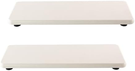 NiuYichee 2 Pcs Water Absorbing Stone Trays White