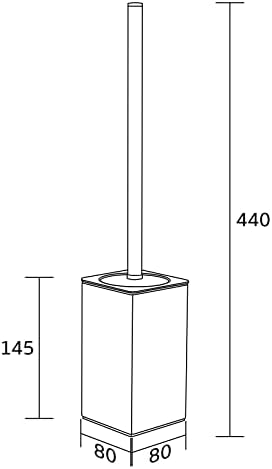 BVL Toilet Brush with Stainless Steel Handle and Holder