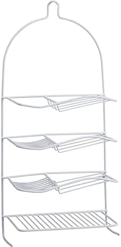 Bath Bliss 4 Tier Shower Caddy with Hooks