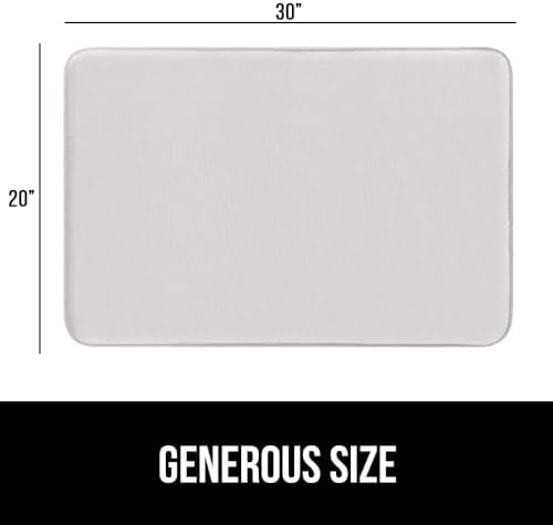 Gorilla Grip Bath Rug Velvet Mat 30x20 Light Gray
