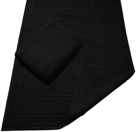 Avalon Towels Black Bath Mat Set of 2 1