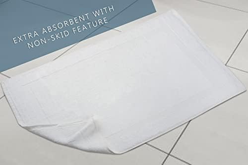 TOALLA 12 Pack 100 Cotton White Bath Mat Towel 18x25 Inches