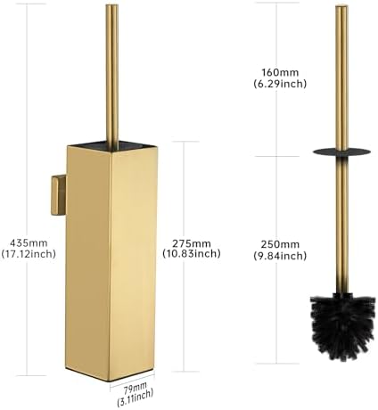 FVITA Wall Mounted Toilet Brush with Holder 1