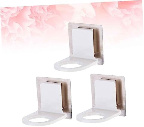 3pcs Plastic Shower Gel Bottle Holder Self-Adhesive Storage Rack