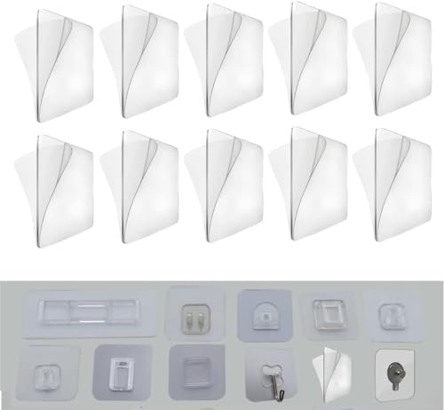 10Pcs Transparent Sticky Pads for Shower Caddy Organizer Holder