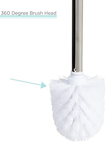 Bath Bliss Luxury Toilet Brush with Holder Grey