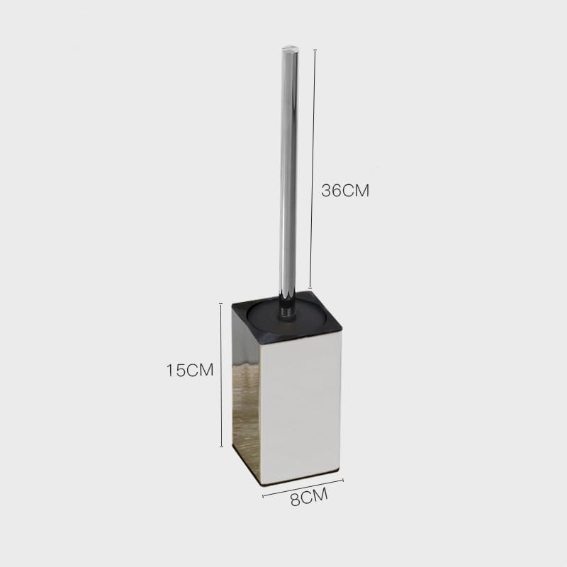 Stainless Steel Toilet Brush with Lid and Holder