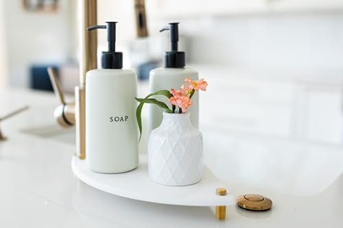 Corner Sink Caddy with Marble Print for Quick Drying