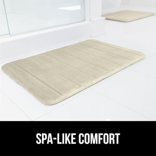 GORILLA GRIP Memory Foam Bath Rug with Dots 24x17