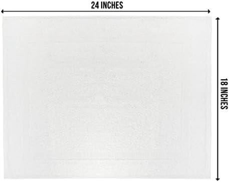 TOALLA 12 Pack 100 Cotton White Bath Mat Towel 18x25 Inches