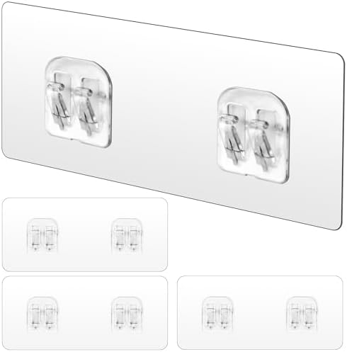 4 Pack Adhesive Hooks for Shower Caddy No Drilling