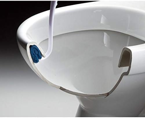 NYKK Toilet Brush with Bracket and Holder - White 23cm
