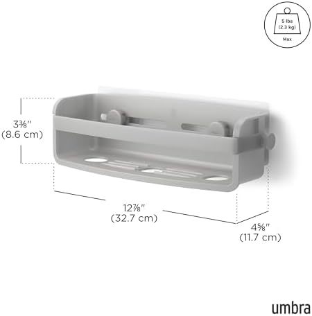 Umbra Flex Adhesive Grey Shower Caddy
