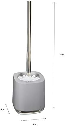 Bath Bliss Luxury Toilet Brush with Holder Grey
