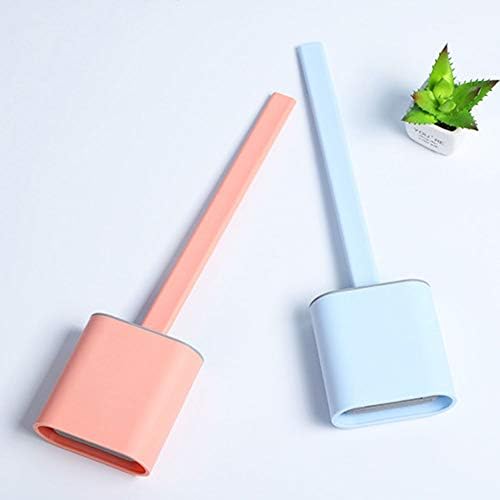 Nutteri Silicone Flex Toilet Brush with Holder Pink