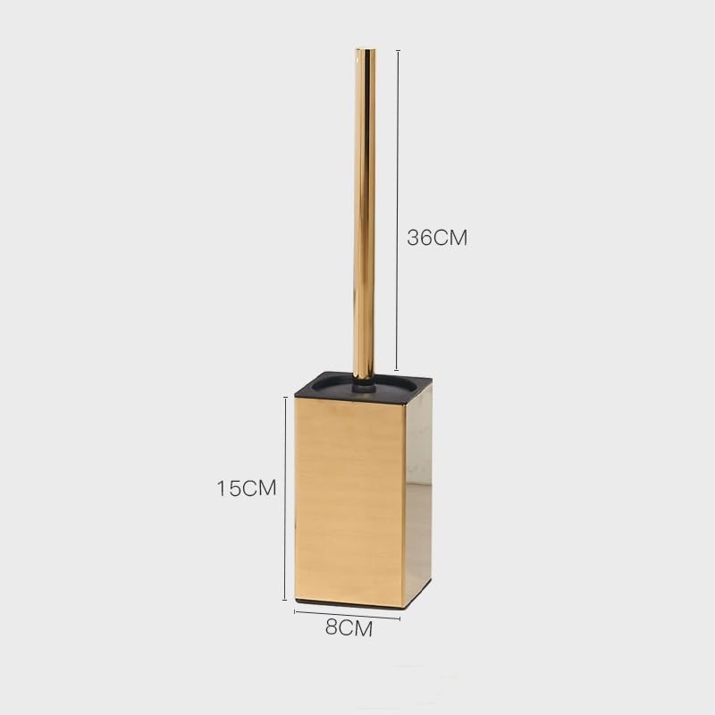 Stainless Steel Toilet Brush Holder with Brushed Gold Finish