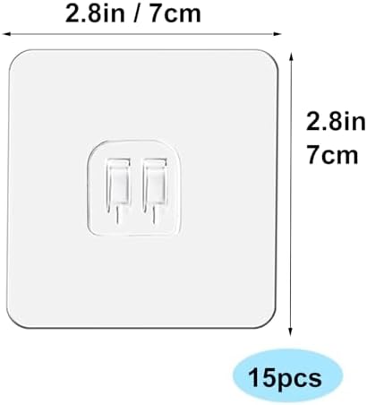 Shower Caddy Adhesive Hooks 15-Pack Strong Suction Stickers