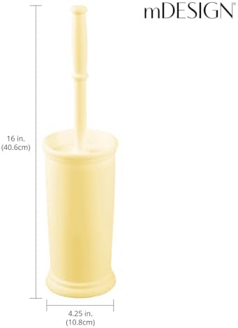 mDesign Toilet Bowl Brush with Modern Holder