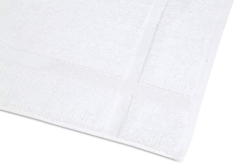 GOLD TEXTILES 12 Pack White Bath Mats 20x30 Inches