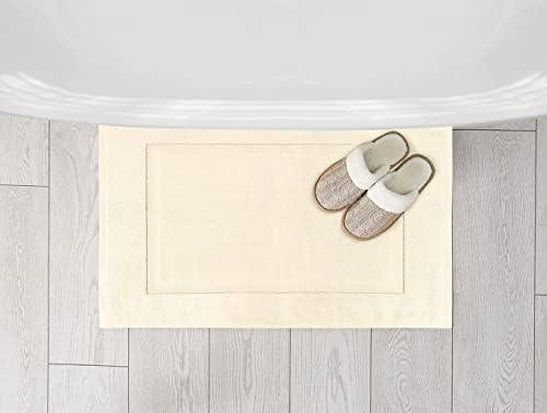 Utopia Towels Cotton Banded Rug 21x34 Inches 2 Pack Ivory