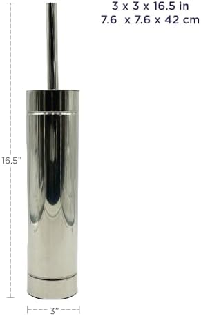 TRIO HOME Toilet Brush Set with Holder 2 Pack Chrome