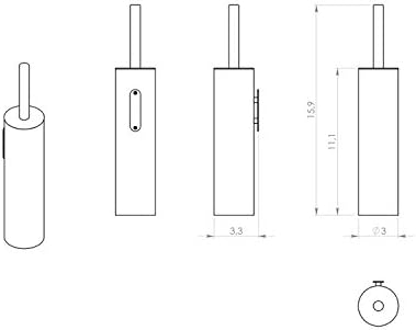 Gedy ED34-03-13 Toilet Brush Holder Chrome 1