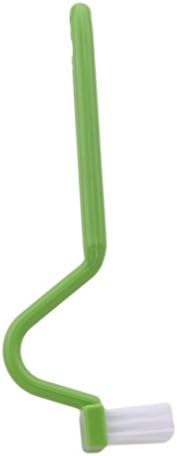 Meolin Toilet Brush with Long Handle Green Plastic