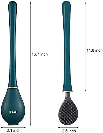 ZHYUAO Dark Green Toilet Brush Holder Set