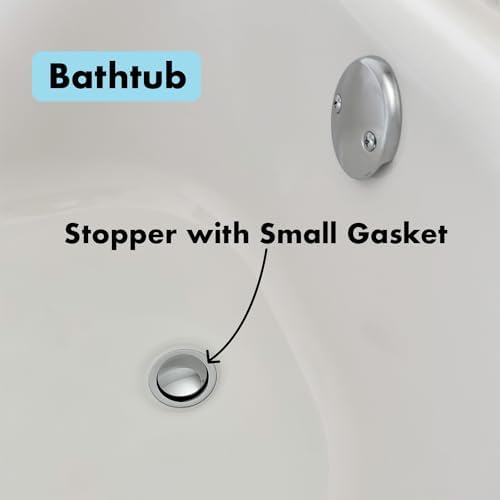 DrainFunnel Chrome Bathtub Stopper for 13-17 Drains