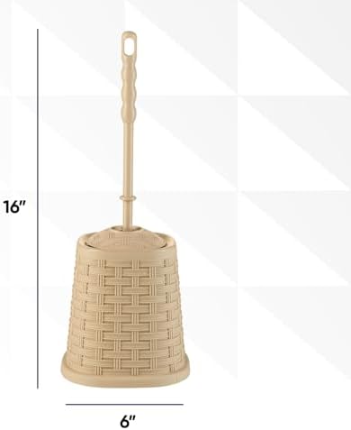 Superio Wicker Style Toilet Bowl Brush and Holder 1