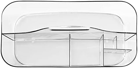 mDesign Clear Plastic Shower Organizer Basket with Handle