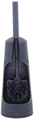 Superio Toilet Bowl Brush and Holder Charcoal Grey