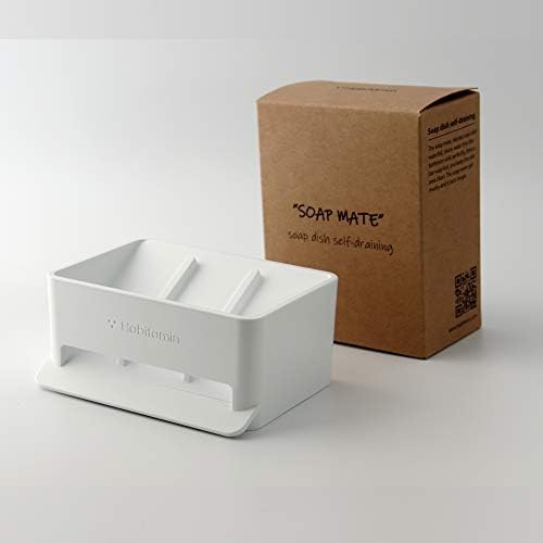 Soap Mate Slanted Soap Dish with Self-Draining and Drying Fast