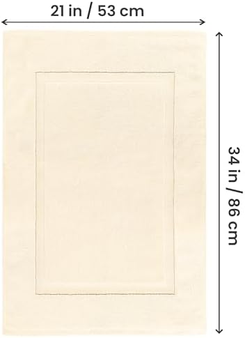 Utopia Towels Cotton Banded Rug 21x34 Inches 2 Pack Ivory