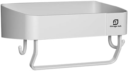 Shower Caddy No Drilling Adhesive Storage Shelf White