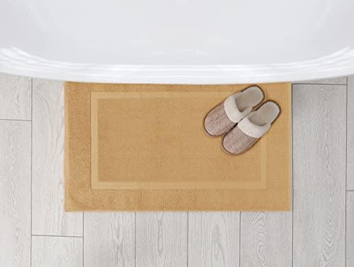 Utopia Towels Cotton Banded Rug 21x34 Inches Champagne 2 Pack