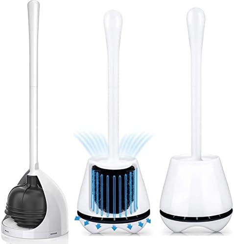 UPTRONIC 3 Pack Toilet Brush and Plunger Set