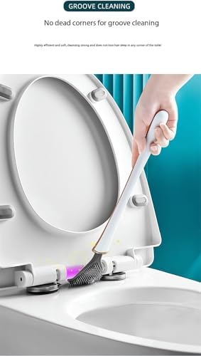 Vevogem Modern Flexible Toilet Brush Set with Holder