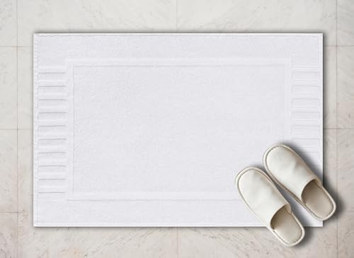 White Classic Luxury Bath Mat Set - 2 Pack