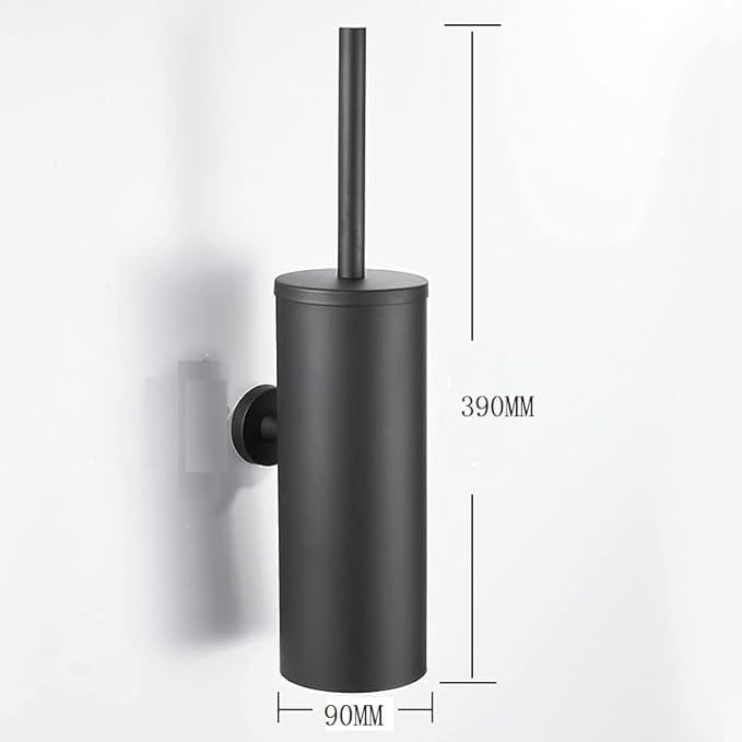 Toilet Brush and Holder with Durable Bristles and Splash-Proof Design