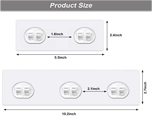 4 Pack Adhesive Hooks for Shower Caddy 2 and 3 Hooks Options