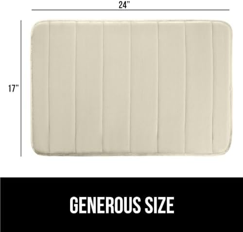 GORILLA GRIP Memory Foam Bath Rug with Dots 24x17