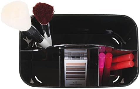 mDesign Shower Caddy Tote with Handle - Black