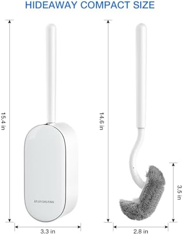 OSCIOSS Toilet Cleaner Brush Set 2 Pack Wall Mounted