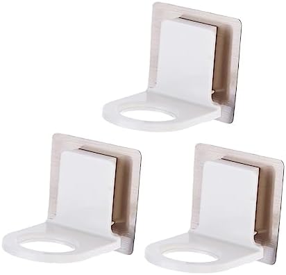 3pcs Plastic Shower Gel Bottle Holder Self-Adhesive Storage Rack
