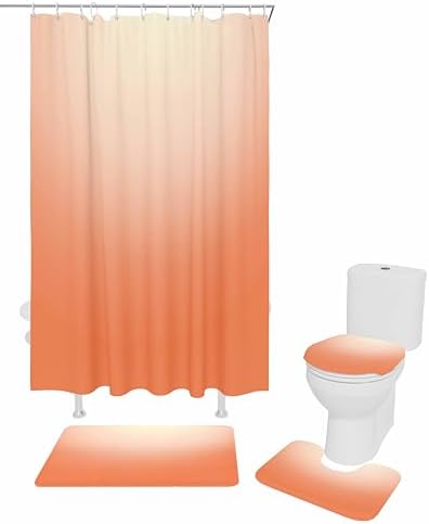 ZOE GARDEN Gradient Orange Bathroom Set
