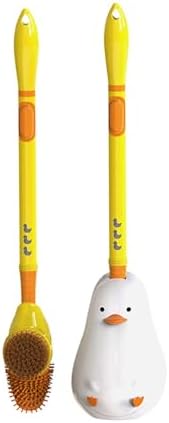 Diving Duck Toilet Brush with Soft Silicone Head and Wall Mount Base